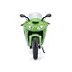 Bauer Spielwaren 2049757 Maisto Kawasaki Ninja ZX-10R: Originalgetreues Motorradmodel, Maßstab 1:12, mit Federung und ausklappbarem Seitenständer, grün (531187), Mittel