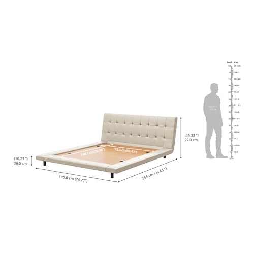 Image of Wakefit Somora Queen Size Non Storage Upholstered Bed