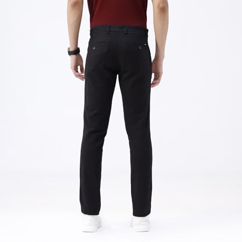 Image of BASICS Premium Cotton Stretch Formal Trousers for Men | Office Pants