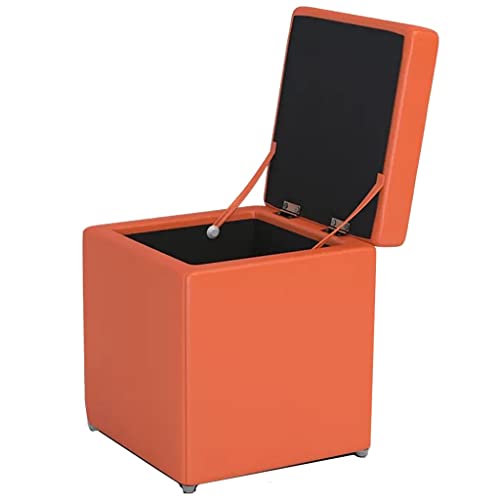 FYZLOIPU Reposapiés Giznxba para sofá, Taburete Cuadrado otomano con Almacenamiento, Taburete de Cuero con reposapiés y baúl de Almacenamiento, Taburete otomano Corto, Banco para do