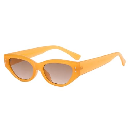 Lunettes de soleil œil de chat femme style rétro jaune UV400