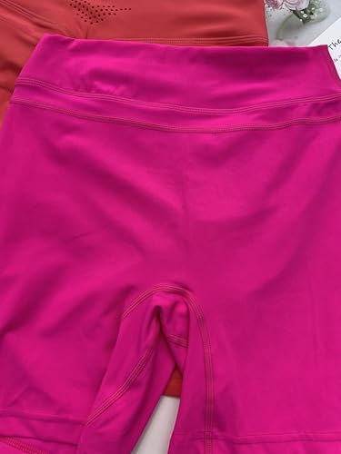 TomTiger Shorts de ioga para mulheres, controle de barriga, shorts de motociclista, exercícios físic
