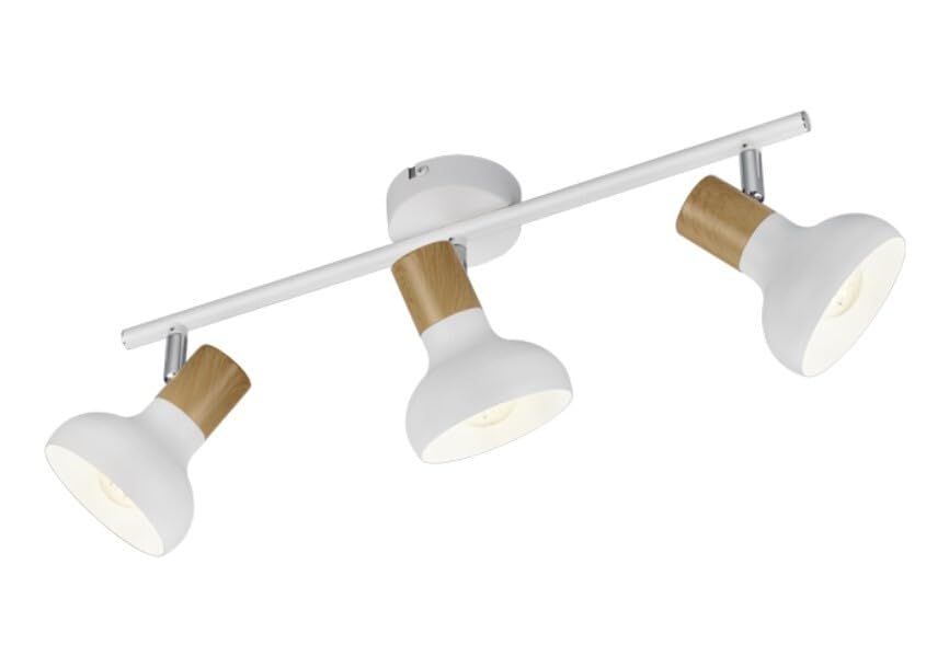WatioWave Regleta 3 Focos 3xE14 Blanca, iluminación regulable, diseño moderno, ideal para decoración y ambientes interiores.