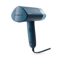 Philips 3000 Series Handheld Steamer - 1000W, 20 g/min Steam, Detachable 100ml Water Tank, Plastic Plate, Blue (STH3000/20)