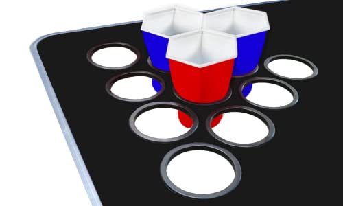 8-Foot Professional Beer Pong Table W/Free Hexcups, Pong Balls, Cup Holes & Led Glow Lights - America Edition #TOP3