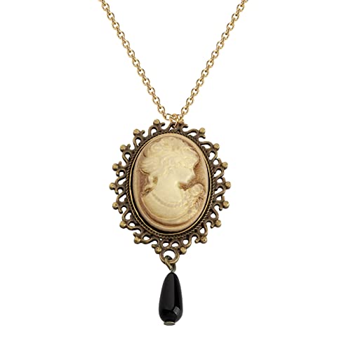 WUSUANED Retro Victorian Necklace Cameo Pendant Necklace Gothic Vintage Gifts Halloween Party gift