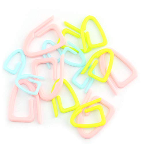 NX Garden 15pcs Stitch Markers Crochet Knitting Locking Stitch Marker Plastic DIY Sewing Craft Tools