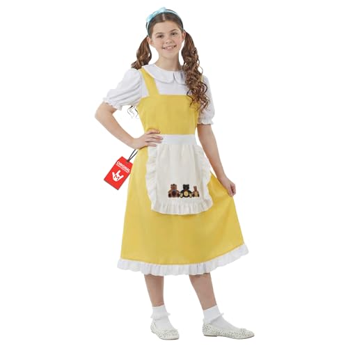 fun shack Goldilocks Costume for Girls, Goldilocks and the Three Bears Costume Kids, Book Characters Costumes for Kids, Large