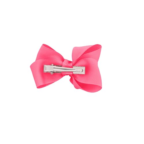Lazo de peluquería 4 pulgadas para niñas color rosa fuerte miniatura 2