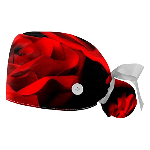 Chapeau de travail respirant JDEZ rose rouge pour hommes et femmes - Lot de 2