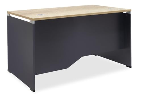 TRESICE France - Escritorio profesional de madera natural (120 x 80 x 75 cm), color gris