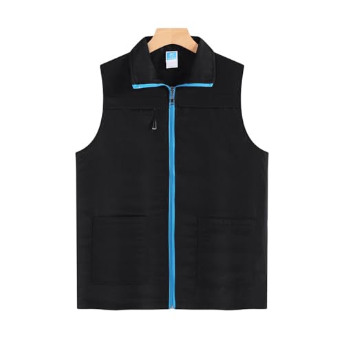 Sleeveless Vest Jackets for Mens Casual Lightweight Pocket Zip Laple Vest Summer Utility for Travel Hiking Fishing3