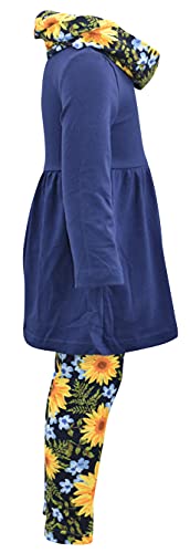 Image of Unique Baby Girls Kids Toddler 3pc Outfit Set Long Sleeve Soft Knit Tunic Top Leggings and Scarf