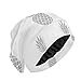 Oyihfvs Silver White Glitter Pineapple with Leaves Isolated on White Slouchy Beanie Sleep Cap, Women Lightweight Satin Bonnet, Cozy, Night Caps Head Cover Casual Hat for Sleeping Hair Protection