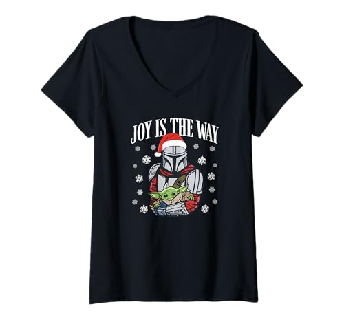 T-shirt Mandalorian col V femme parfait pour les soirées de Noël