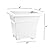 Novelty 26142 Countryside Square Tub Planter, White, 14-Inch