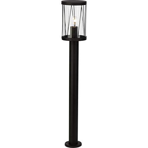 Lampadaire d'extérieur noir mat E27 étanche IP44 pour jardin et cour