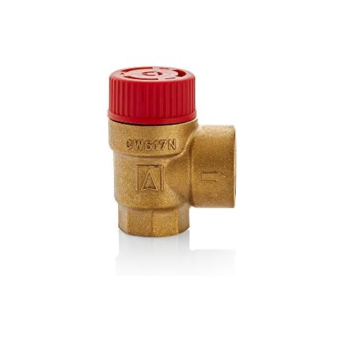 1/2" x 3/4" Boiler Safety Pressure Release Relief Reducing Valve FxF Female 8 Bar Cover