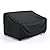 BROSYDA Patio Sofa Cover Waterproof - Heavy Duty 2-Seater Outdoor Couch Cover Patio Furniture Covers with Air Vent and Handles, 60" L×34" D×30" H, Black