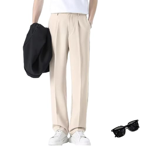 Fleurosta Mens Pants, Stretch Waist Ice Silk Pants Waterproof, Super Stretch Ice Silk Comfort Everyday Pant, Breathable