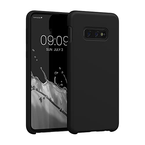kwmobile Case for Samsung Galaxy S10e Case - Soft Cover - Shockproof Silicone - Wireless Charging Black