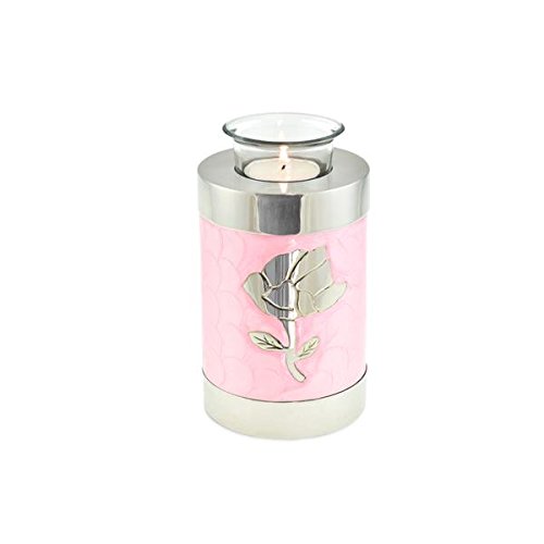 Preisvergleich Produktbild Cherished Urns Rose Pink Gemustert Teelicht Urne Urne für Asche
