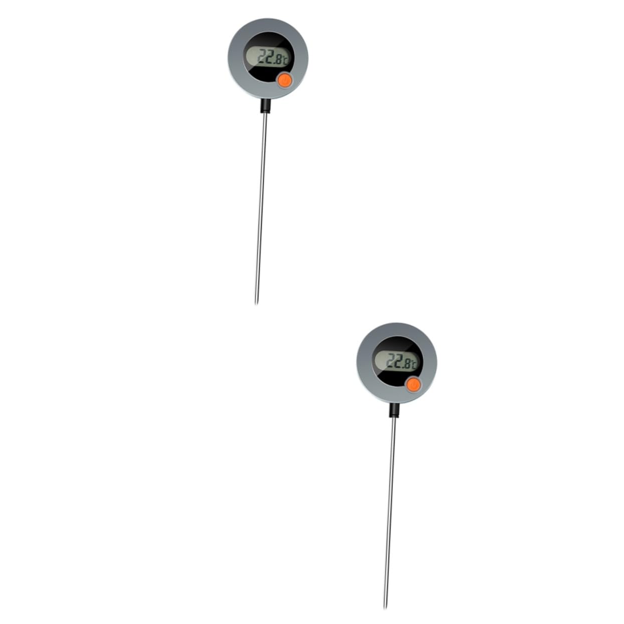 MUCKLILY 2pcs Thermometer with Probe Precision Milk Thermometer for Cooking BBQ Frying Magnetic Design for Versatile Use Home Outdoor Cooking