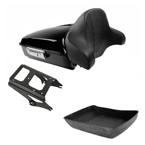 XIOUMAAN Chopped Pack Trunk Pad Mount Tour Pak Synthetic leather+Foam Rear CPTPMFFHTPTSG0