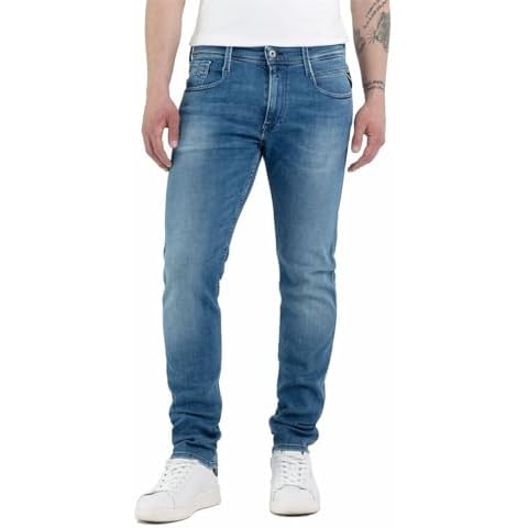 Replay Men's Anbass Slim Fit Jeans with Stretch Cover