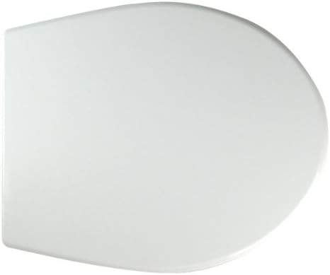Twyford Alcona White Oval Toilet Seat Bottom Fix Stainless Steel Hinges WC