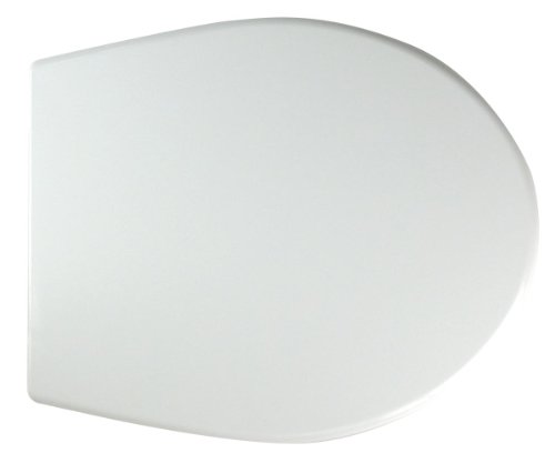 Twyford Alcona White Oval Toilet Seat Bottom Fix Stainless Steel Hinges WC