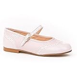  Zapatos Merceditas Charol+Napa para Niñas Todo Piel Angelitos mod.1526. Calzado Infantil Made in Spain, Garantia de Calidad. (33, Rosa)