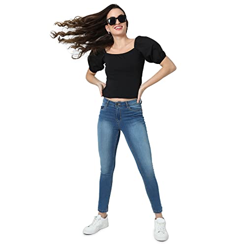 Image of PINACOLADA Women Black Solid Casual Top