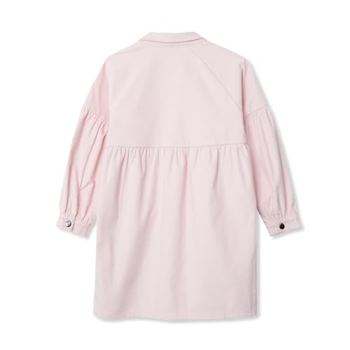 Lands' End Girls 3/4 Sleeve Corduroy Shirt Dress X-Small Pale Pink3