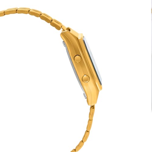 Image of Casio Unisex-Adult Vintage LA680WGA-1BDF Black Digital Dial Gold Stainless Steel Band D205
