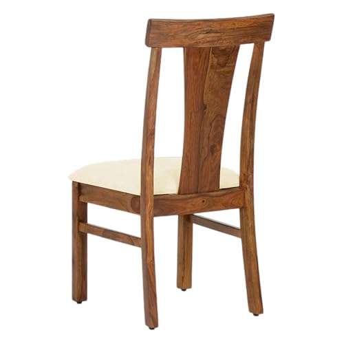 Image of Royaloak Terence Wooden Dining Chair | Sheesham Wood | Cushioned Seating| Solid Wooden Legs | Modern Design |Comfortable Backrest| Compact Size