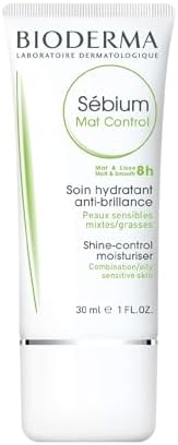 Bioderma Sébium Mat Control Cream, Mattifying and Moisturizing Daily Cream for Combination to Oily Skin, 1 Fl Oz