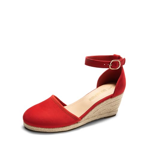 DREAM PAIRS Women's Espadrilles Closed Toe Ankle...