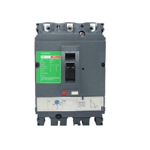 Disyuntor de caja moldeada CVS100F de 80A y 3P con capacidad de corte de 36KA