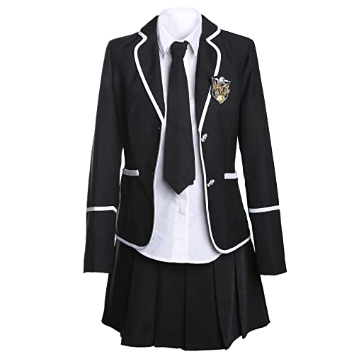 URSFUR Womens British Style Japan School Uniform Sets Cosplay Costume Anime Girl (XXL, Style 6)