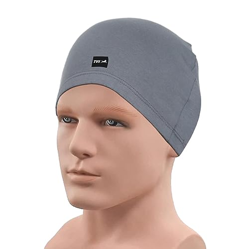 Image of TVS Men's Cotton Racing Skull Cap-Grey (Free Size)