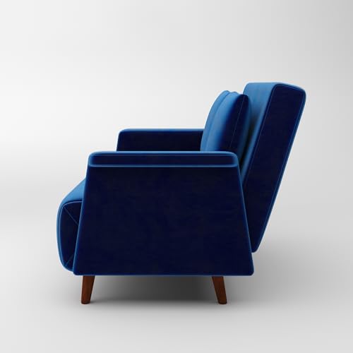 Sillón convertible peluche azul velvet miniatura 5