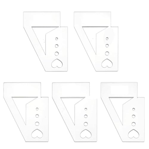 BENECREAT 2/3/4/5/6 mm de grosor Caja Plantilla de esquina 5 x Instrucciones para la cubierta del libro. Plantilla de esquina de acrílico transparente para cajas de edredones para hacer cajas, bolsas