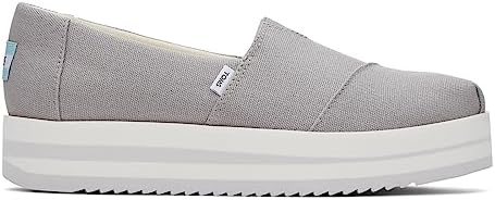 TOMS Womens Alpargata Platform Slip On Flats Casual - Grey - Size 9 B | Image 1