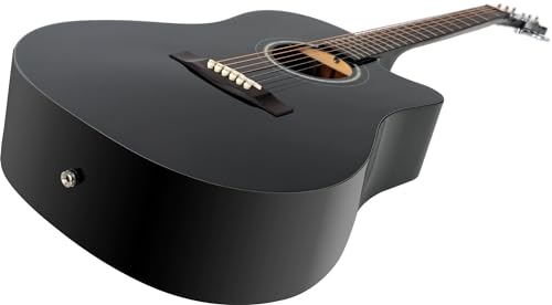 Rocktile D-60CE Guitare de Western noir - Les Beatles, Paul McCartney, John Lennon, RIngo Starr, George Harrison Rocktile D-60CE Guitare de Western noir – Image 7