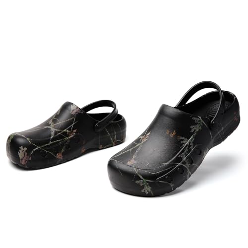 Image of Meidiastra Men Chef Clogs Slip Resistant Garden Clogs with Arch Support Safety Nursing Shoes Work Shoes Water Oil Resistant for Men Food Service