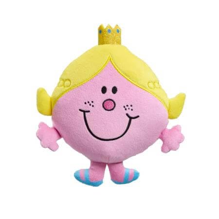 Rainbow Designs Peluche Little Miss Princess - Peluche Mr Men - Personnage rose - Compagnon douillet pour les aventures des enfants et le confort du coucher