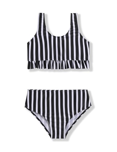 Image of Arshiner Girls Bikini Beach Swimwear 2 Piece Swimsuits Floral Printing Bathing Suits