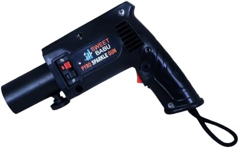 Handheld Sparkler Pyro Gun/Party Gun, Cold pyro Gun for Private Parties, Functions, Pubs, Events, Wedding Party and All Kind of Celebrations (Black)