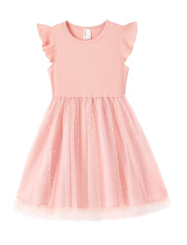 Image of PATPAT Girl's Tulle Dress Tutu Party Birthday Poster Formal Fancy Flower Princess Dresses